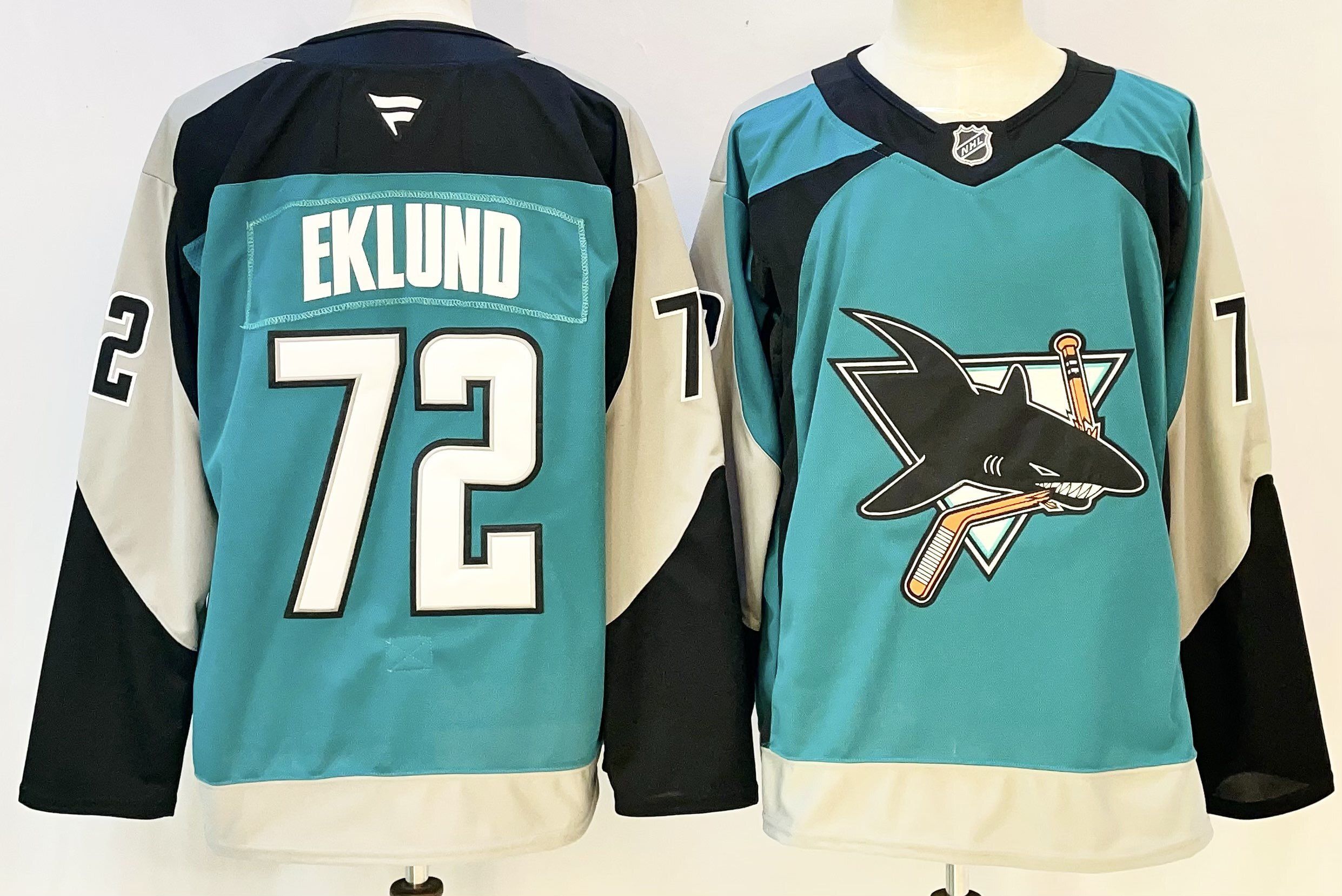 Men San Jose Sharks #72 Eklund Green 2026 Adidias NHL Jersey style 001